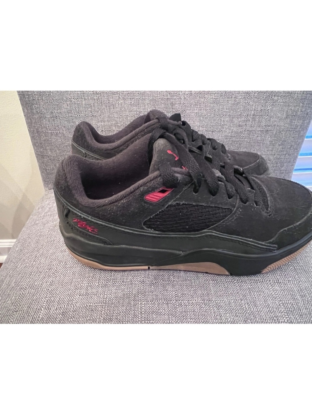 Nike Black and Red Kids Jumpman Skate-Style Sneakers